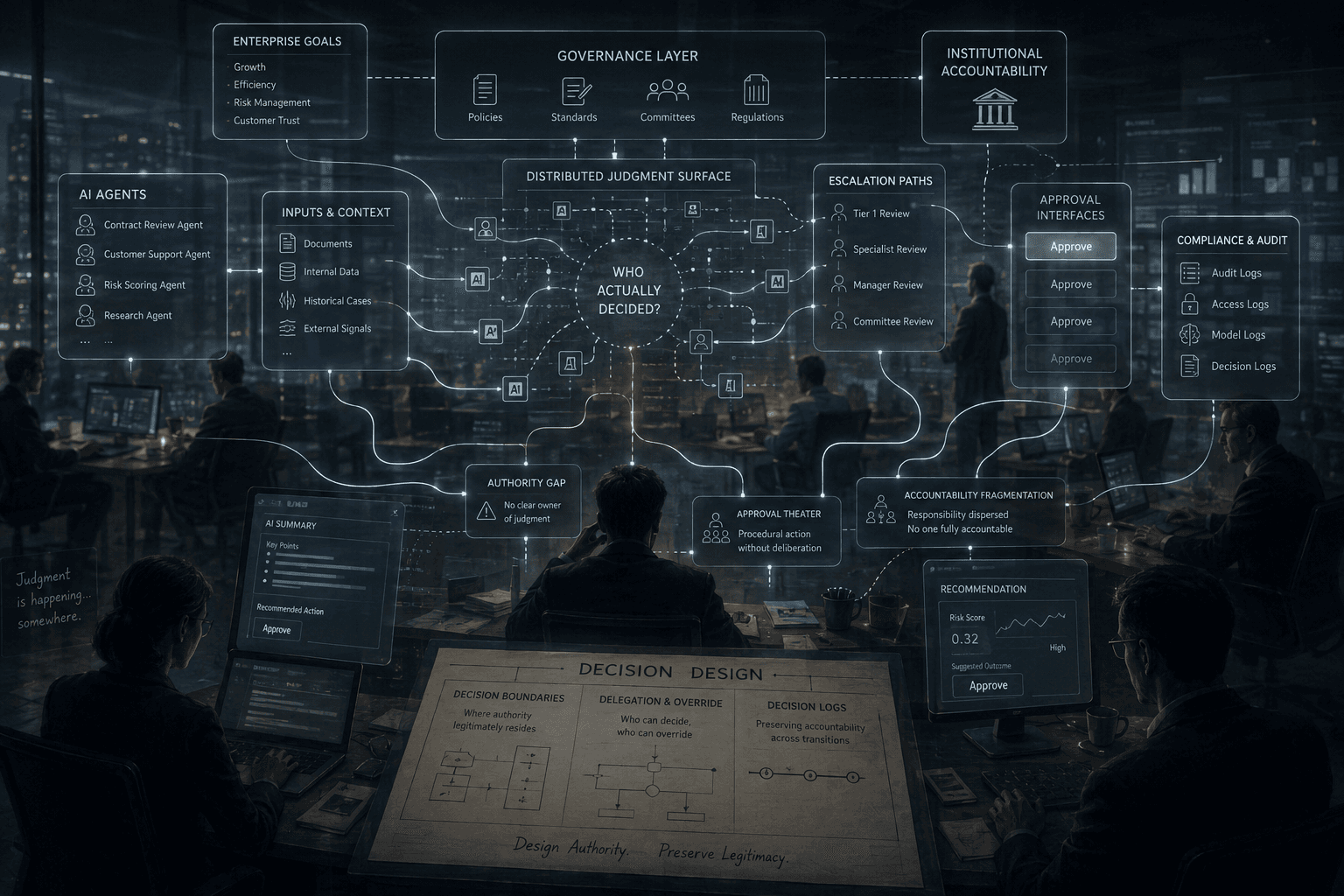 When Nobody Actually Decided: Judgment Authority in AI-Augmented Organizations